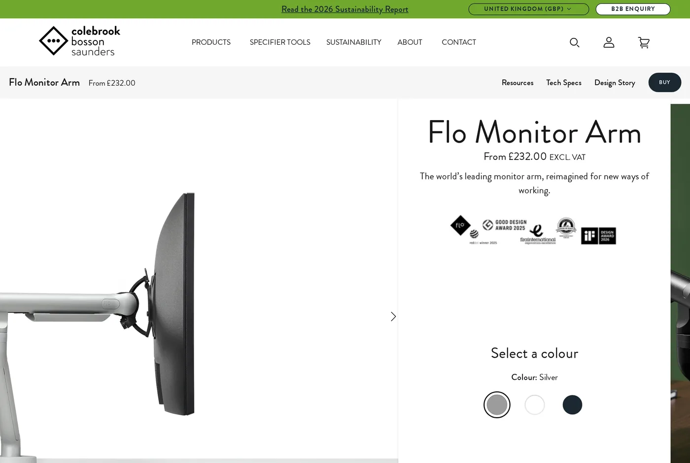 Colebrook Bosson Saunders's own product page for the Colebrook Bosson Saunders Flo