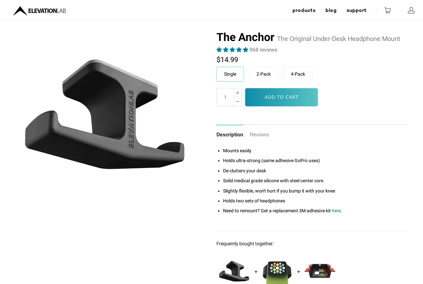 Elevation Lab's own product page for the Elevation Lab Anchor