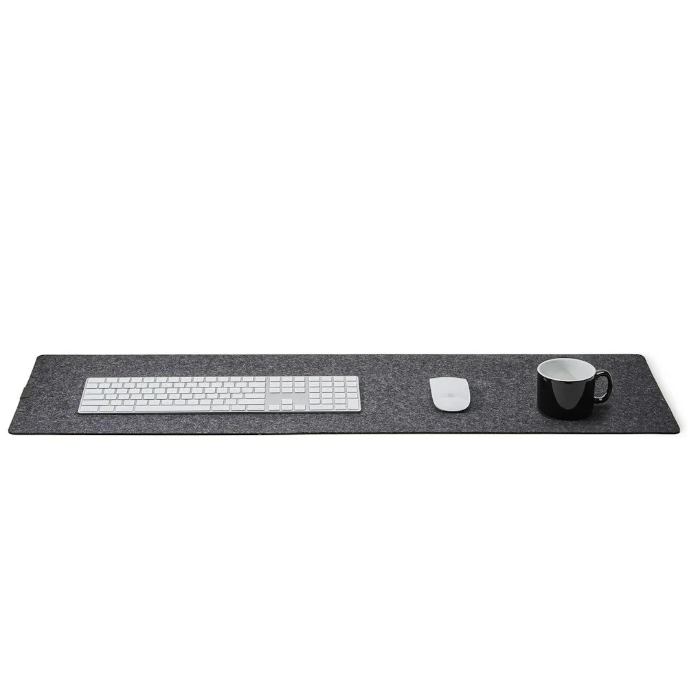 Grovemade's product page for the wool felt desk pad in dark grey