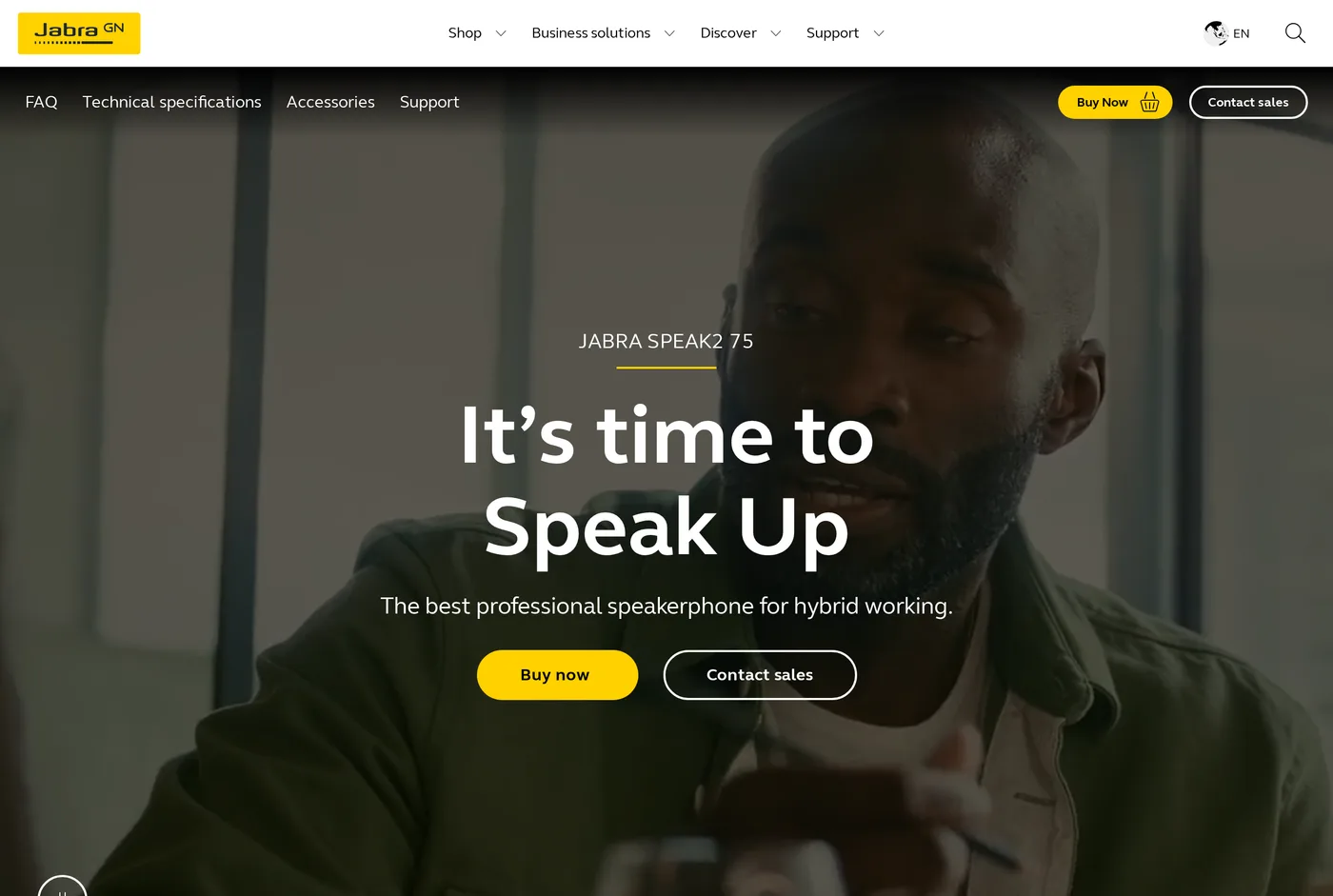 Jabra's own product page for the Jabra Speak2 75