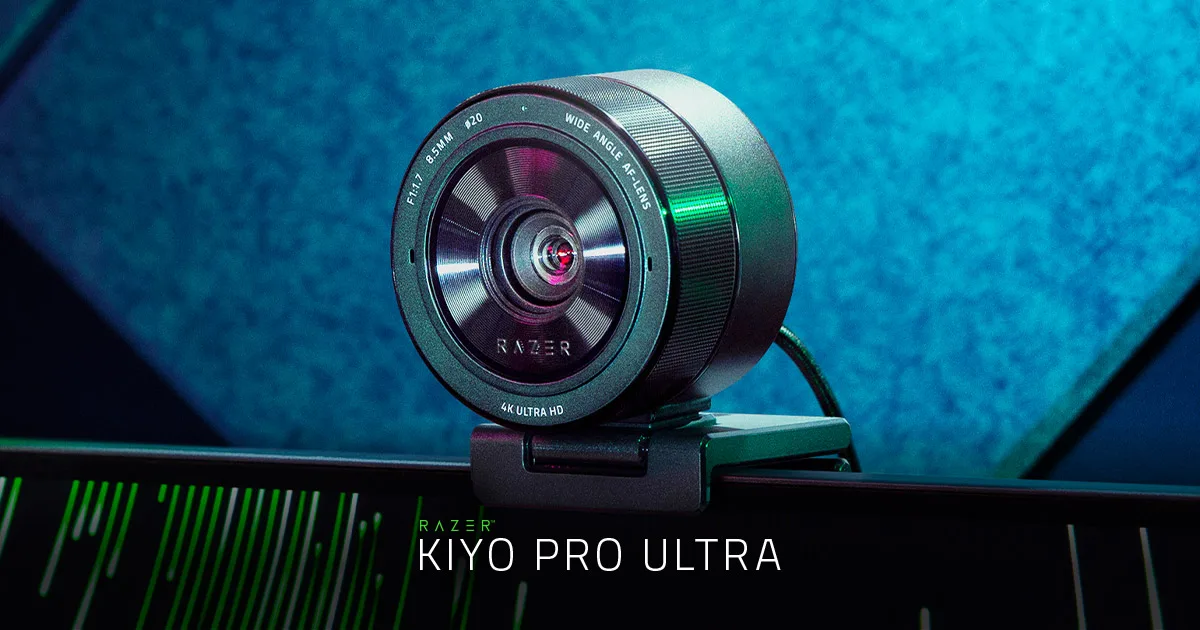 Razer's product page for the Kiyo Pro Ultra webcam with its large sensor
