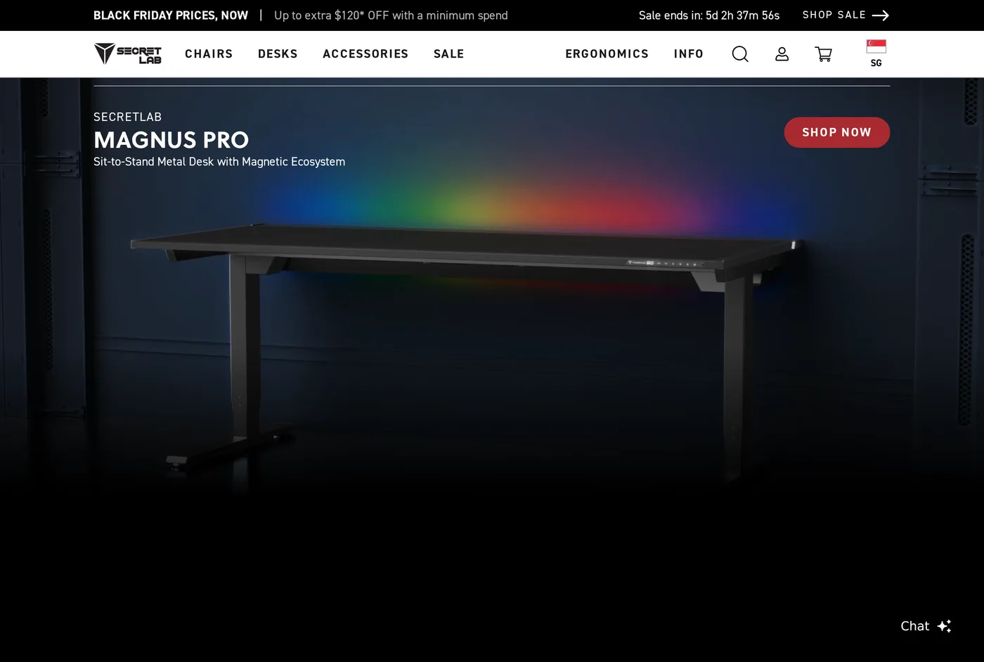 Secretlab's own product page for the Secretlab Magnus Pro